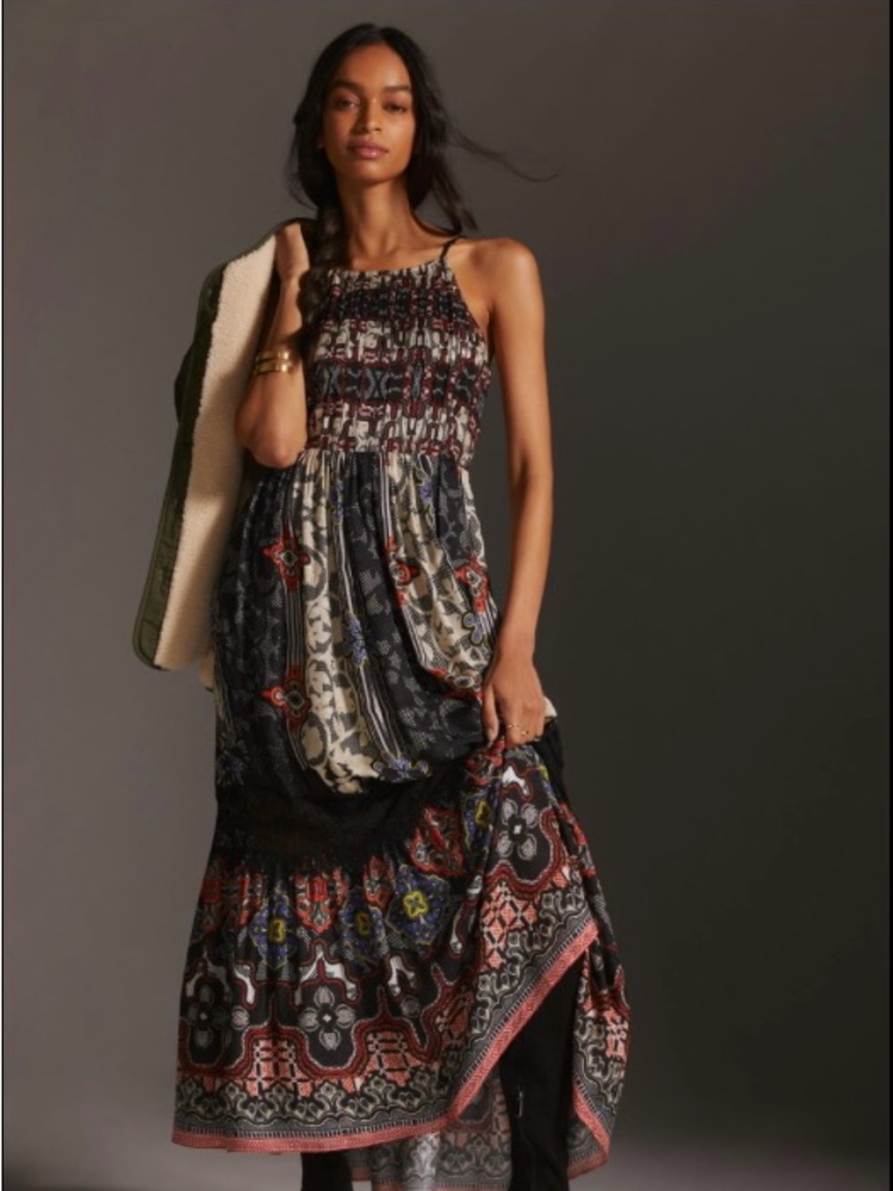 Anthropologie Bhanuni by Jyoti Boho Maxi Dress in Multicolor Print